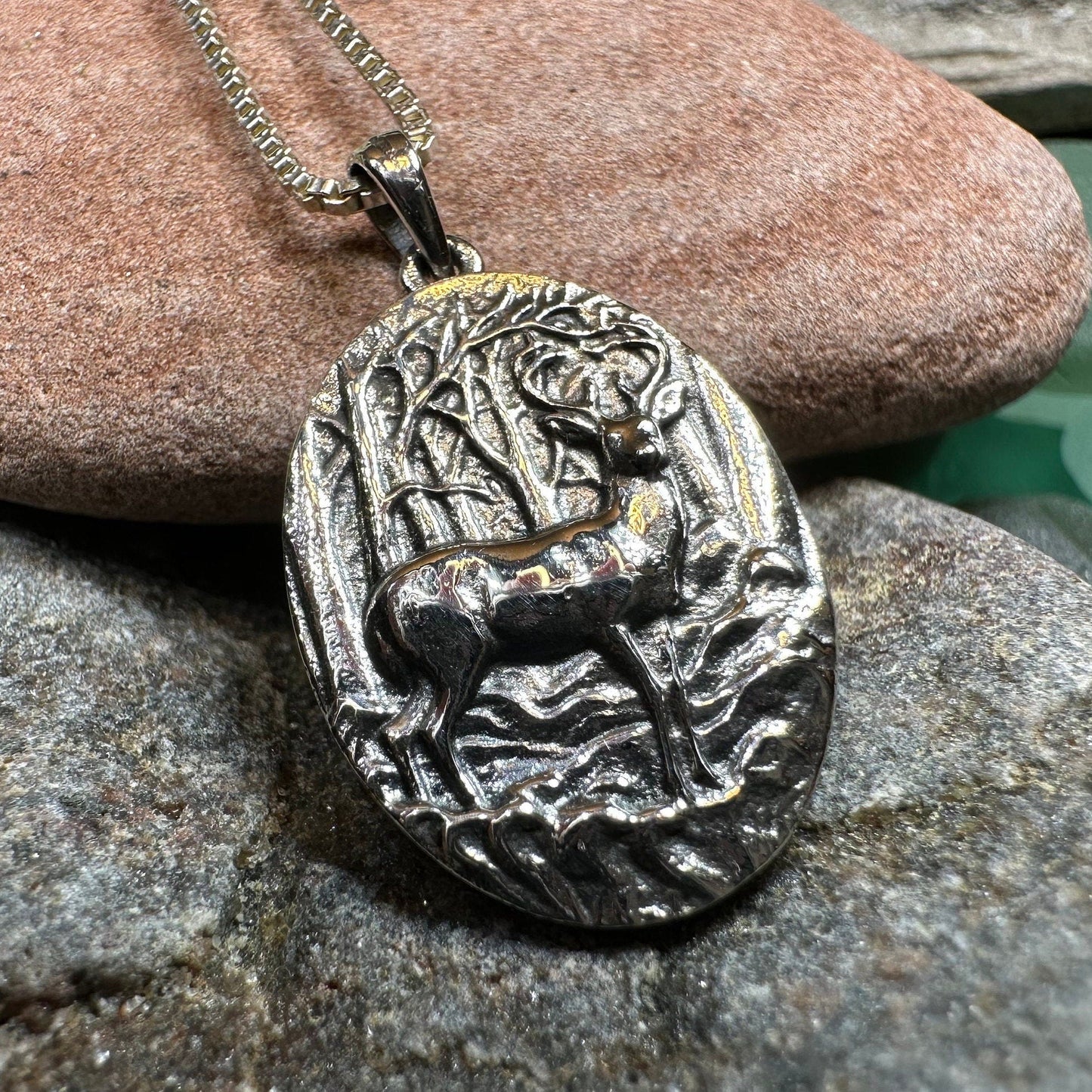 Forest Deep Stag Necklace