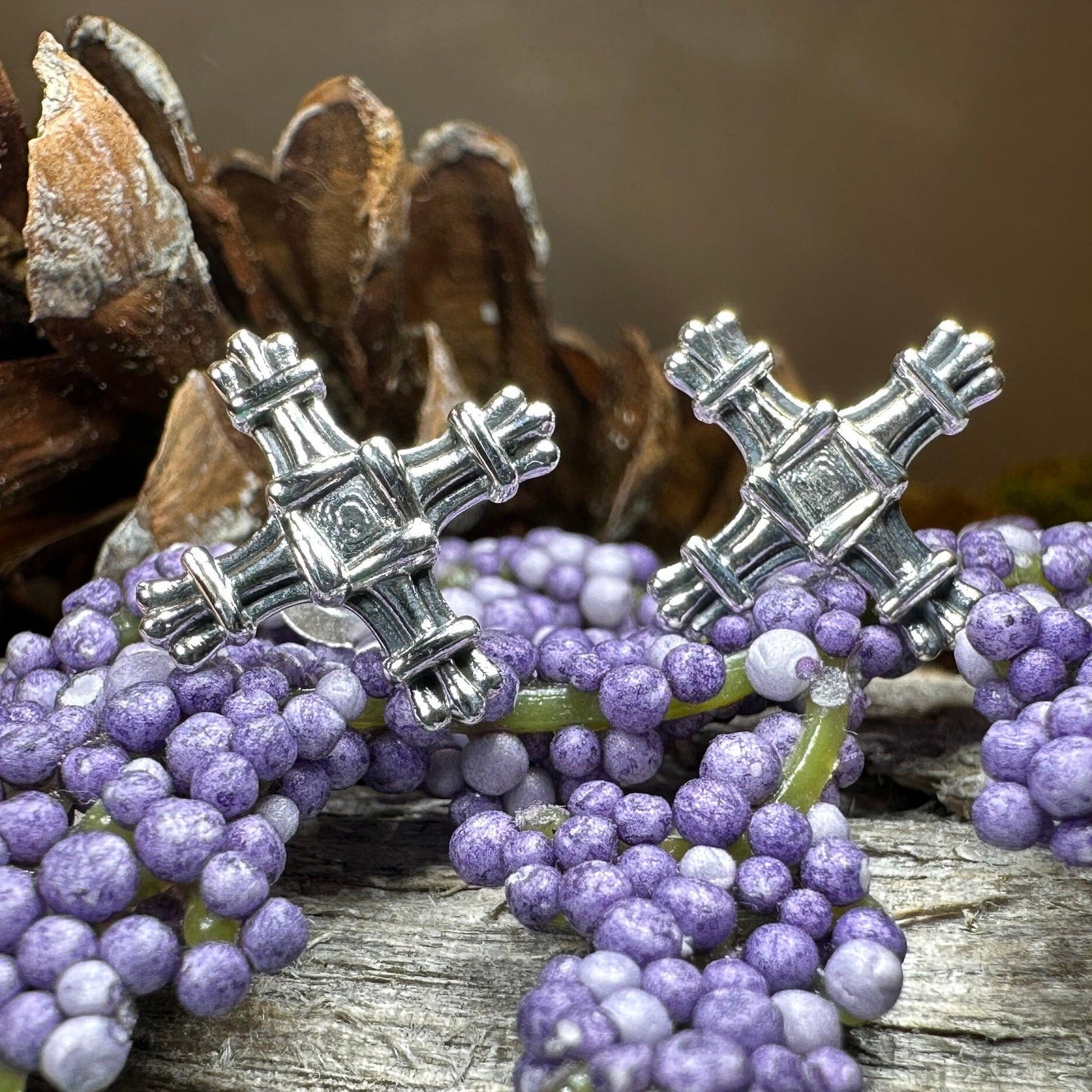 Springtide Saint Brigid's Cross Earrings