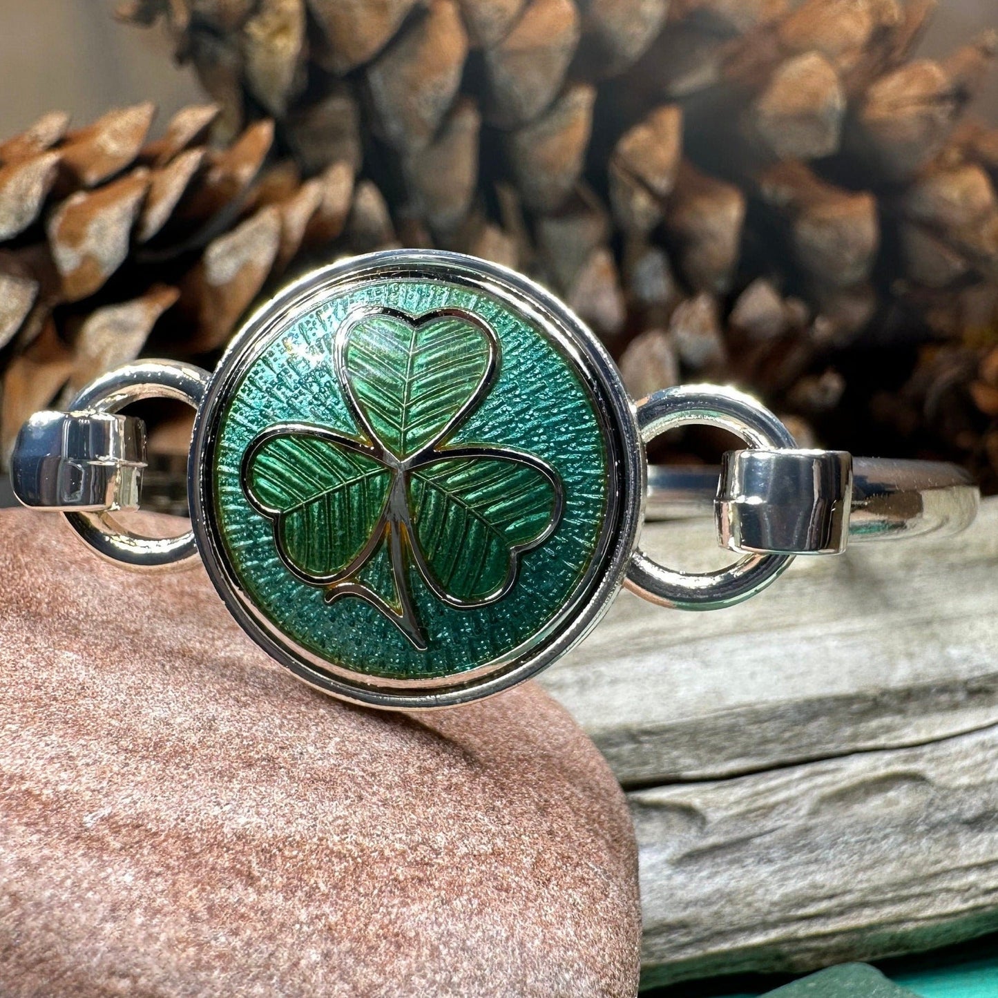 Enamel Shamrock Bracelet