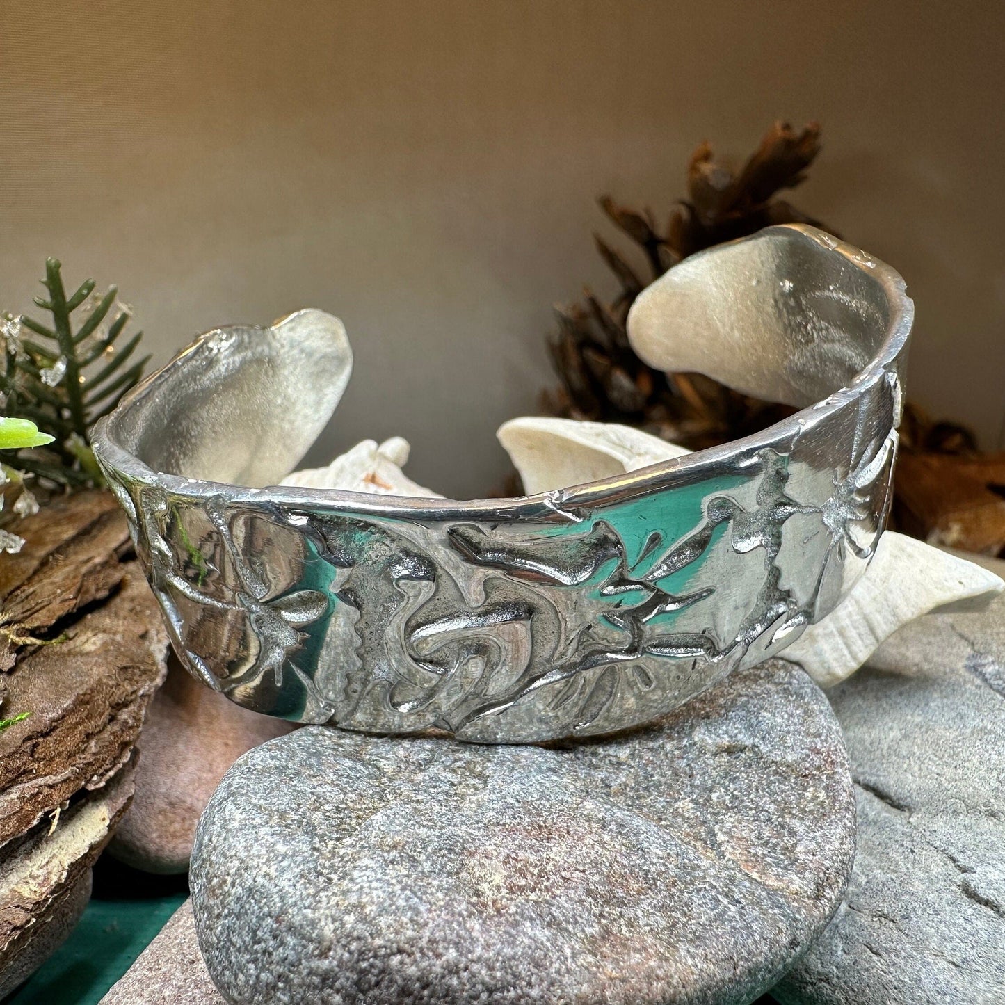 Celtic Garden Pewter Bracelet