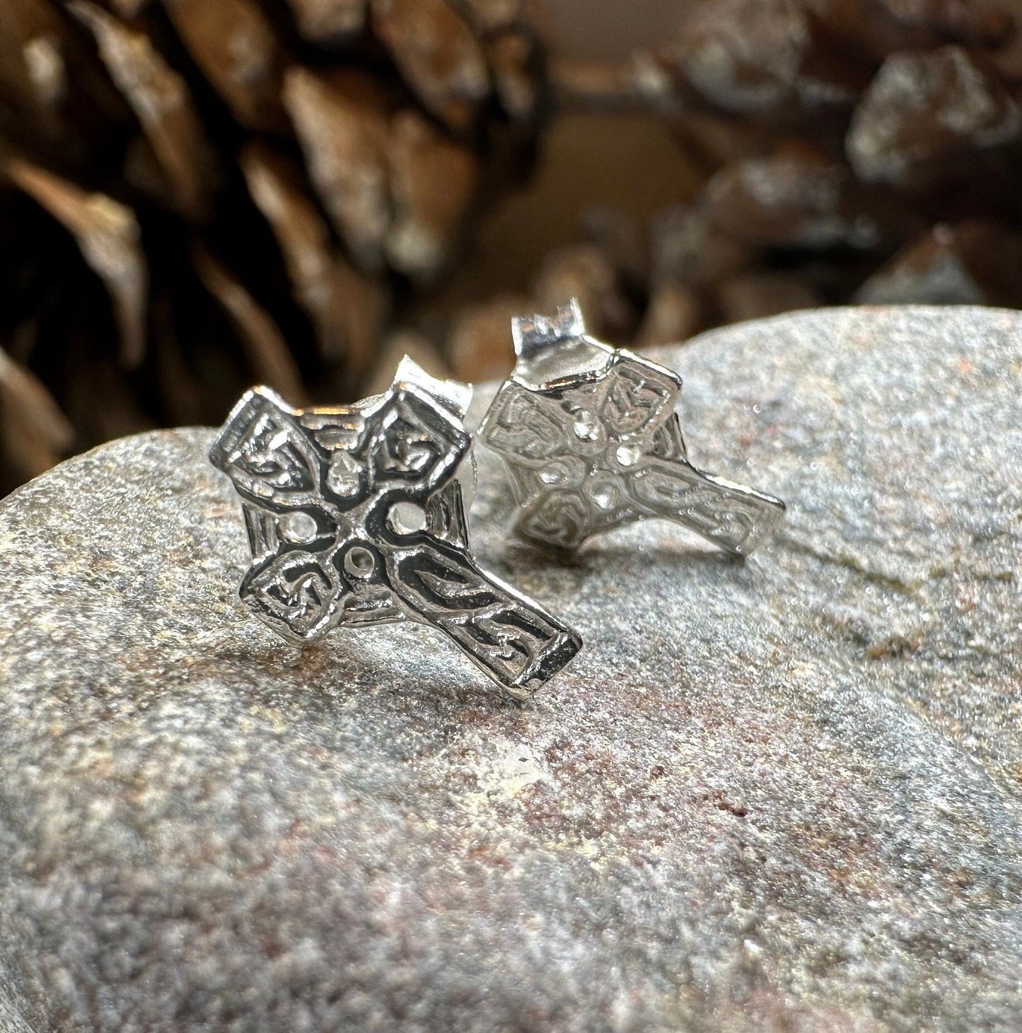 Celtic Cross Stud Earrings