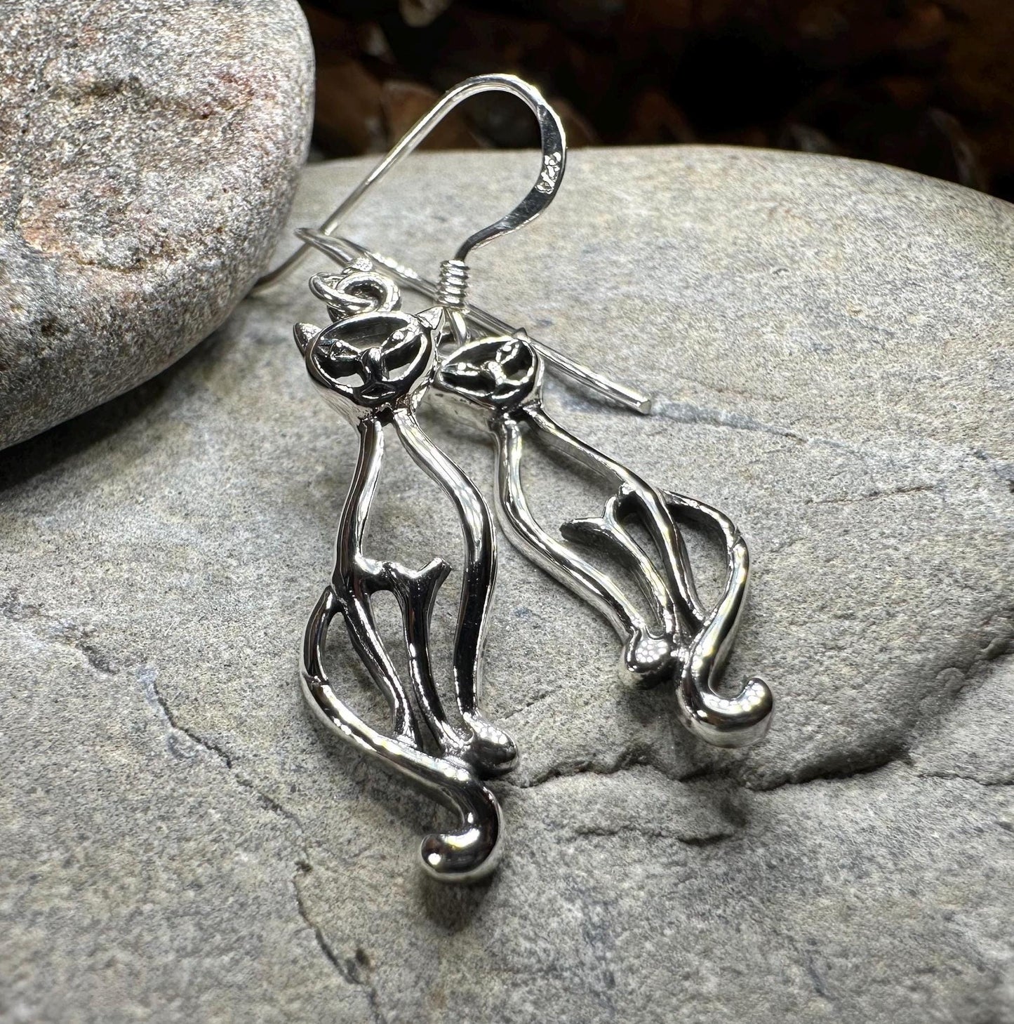 Roxie Celtic Cat Earrings