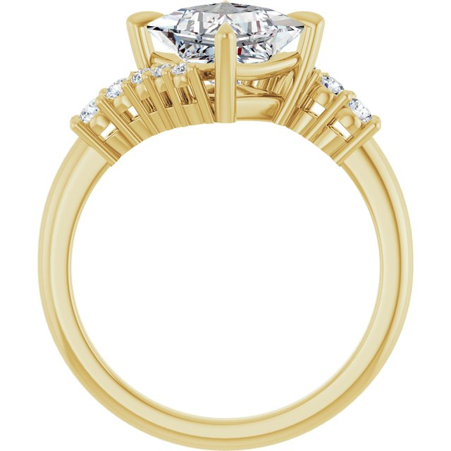 14K Yellow 6.5x6.5 mm Square Engagement Ring