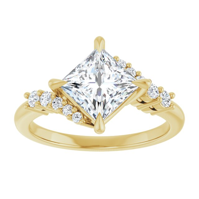 14K Yellow 6.5x6.5 mm Square Engagement Ring