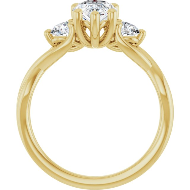 14K Yellow 8x6 mm Pear Engagement Ring