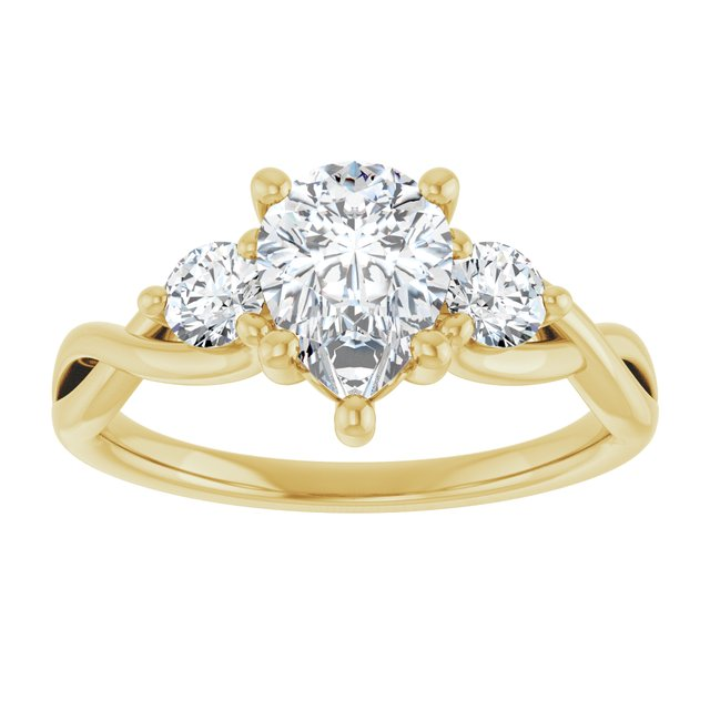 14K Yellow 8x6 mm Pear Engagement Ring