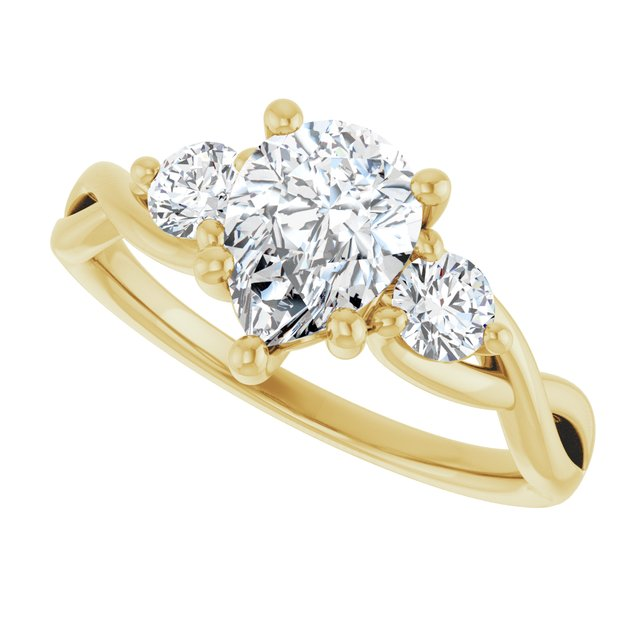 14K Yellow 8x6 mm Pear Engagement Ring