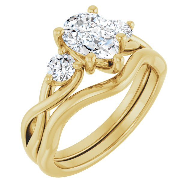 14K Yellow 8x6 mm Pear Engagement Ring