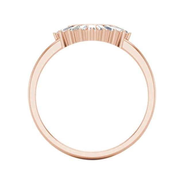 14K Rose 1/4 CTW Natural Diamond Contour Band