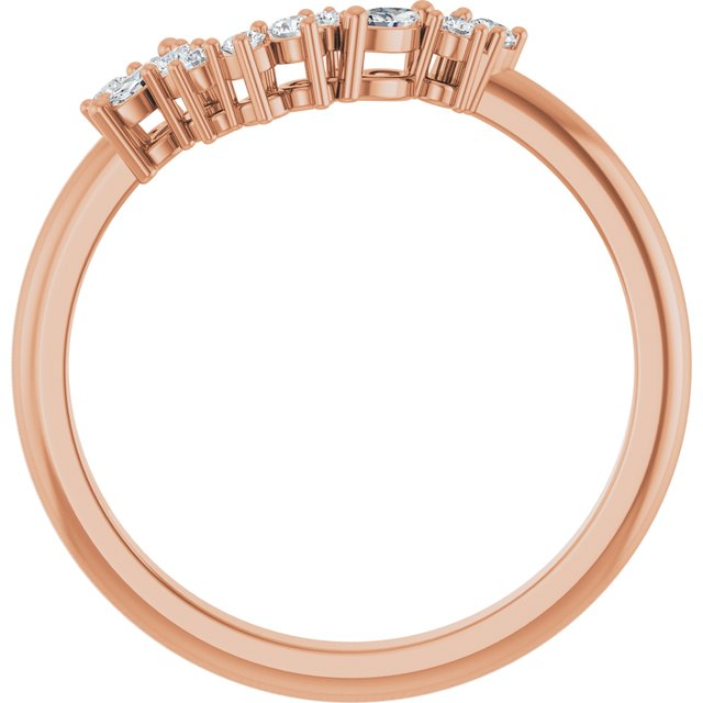 14K Rose 1/6 CTW Natural Diamond Matching Band