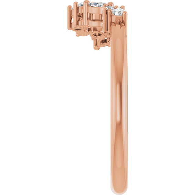 14K Rose 1/6 CTW Natural Diamond Matching Band