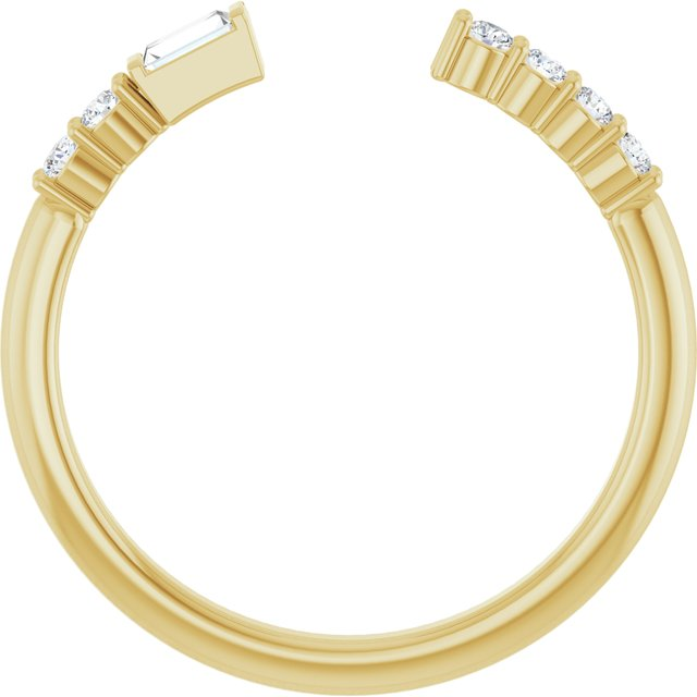 14K Yellow 1/6 CTW Natural Diamond Matching Band