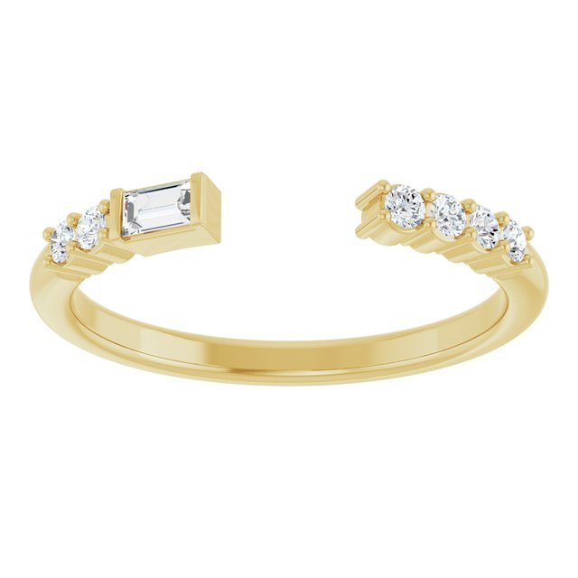 14K Yellow 1/6 CTW Natural Diamond Matching Band