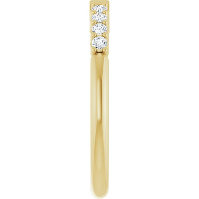 14K Yellow 1/6 CTW Natural Diamond Matching Band