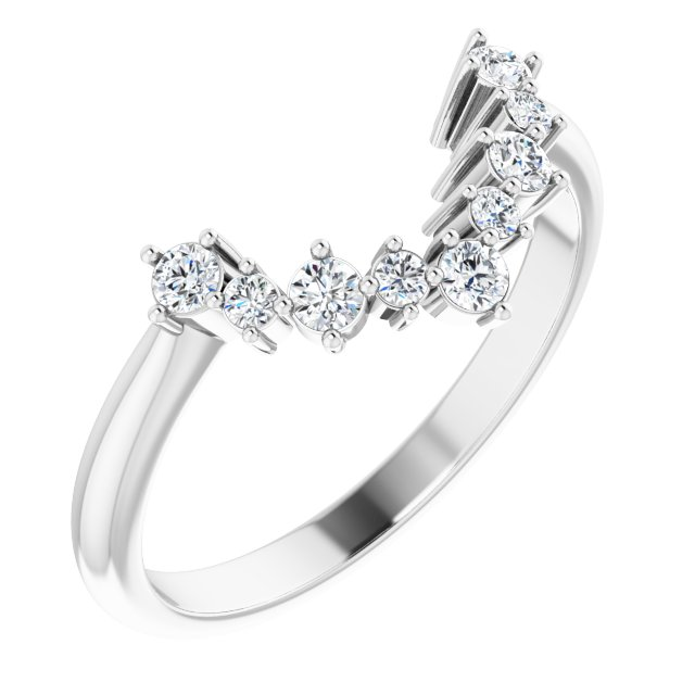 14K White 1/5 CTW Natural Diamond Matching Band