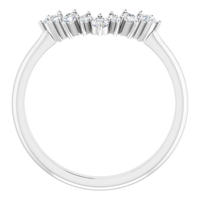 14K White 1/5 CTW Natural Diamond Matching Band
