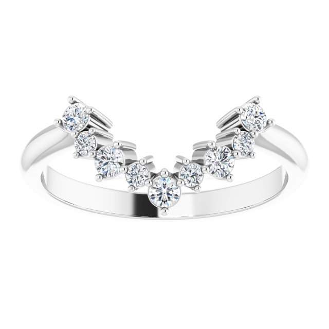 14K White 1/5 CTW Natural Diamond Matching Band