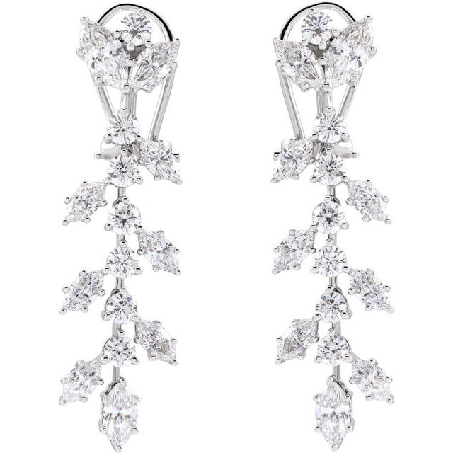 14K White 4 1/4 CTW Lab-Grown Diamond Earrings