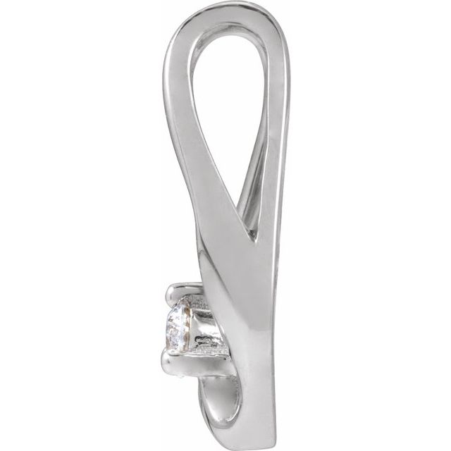 14K White .05 CTW Natural Diamond Freeform Pendant