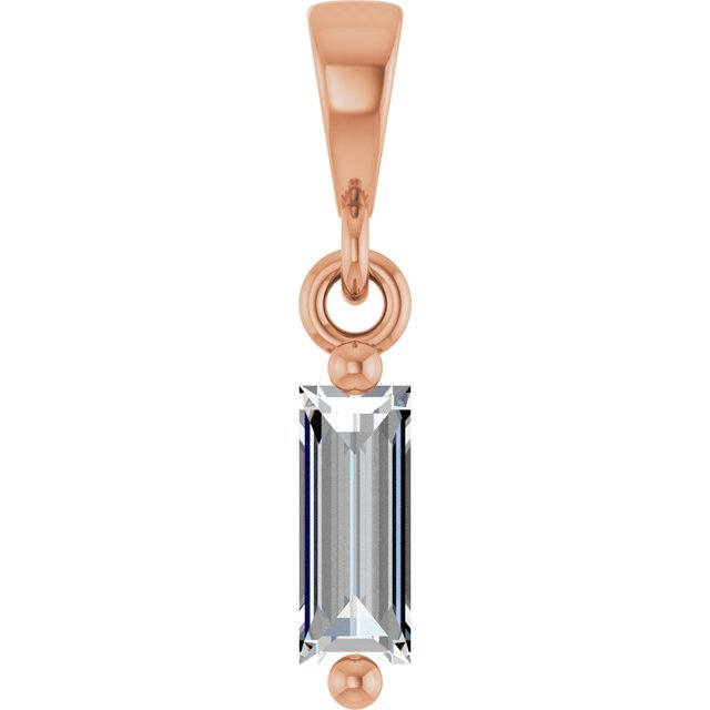 14K Rose 1/6 CTW Natural Diamond Solitaire Pendant