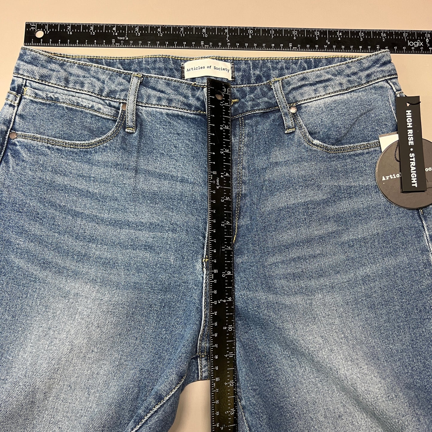 ARTICLES OF SOCIETY OMAO High Rise Denim Jeans Women's Sz 30 Blue 4009TQ3-716 (New)
