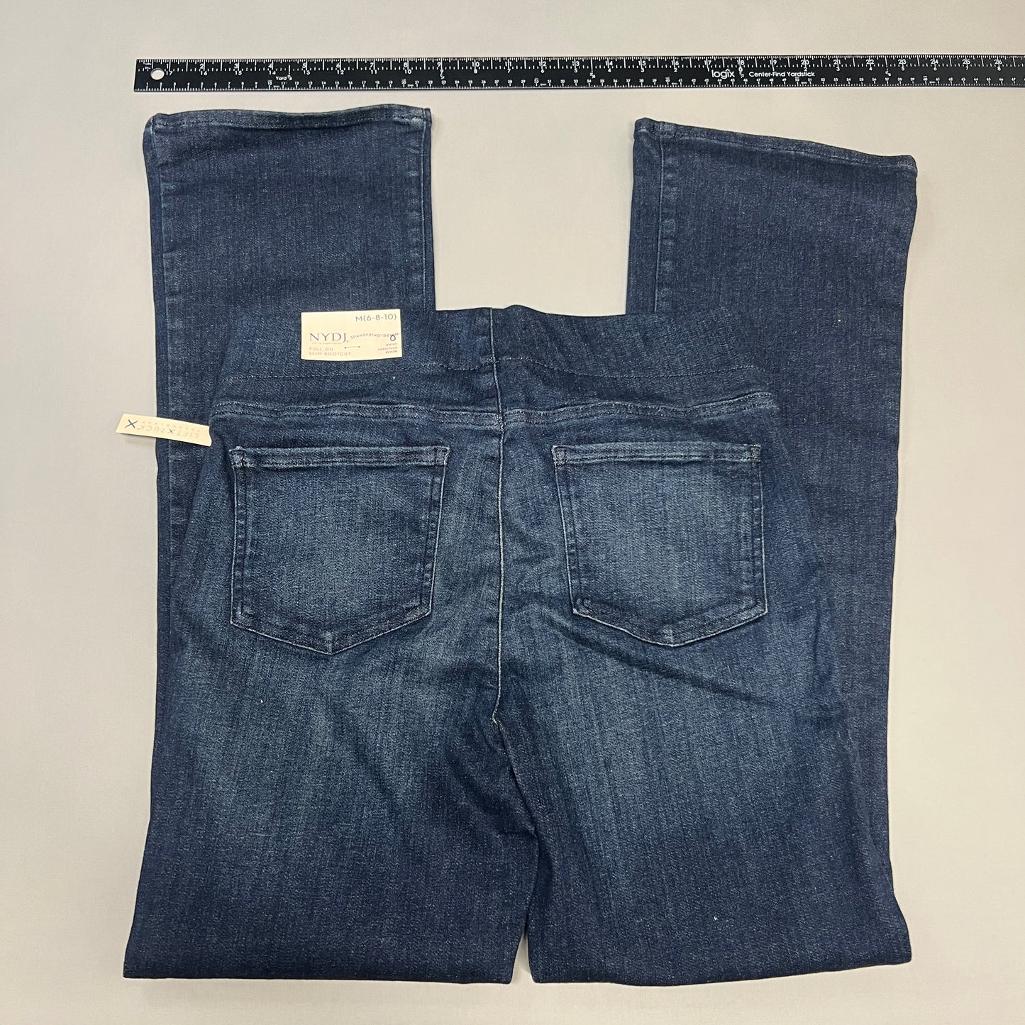 NYDJ Pull On Slim Boot Spanspring Denim Jeans Women's Sz M Kenzie MMNS8524 (new)