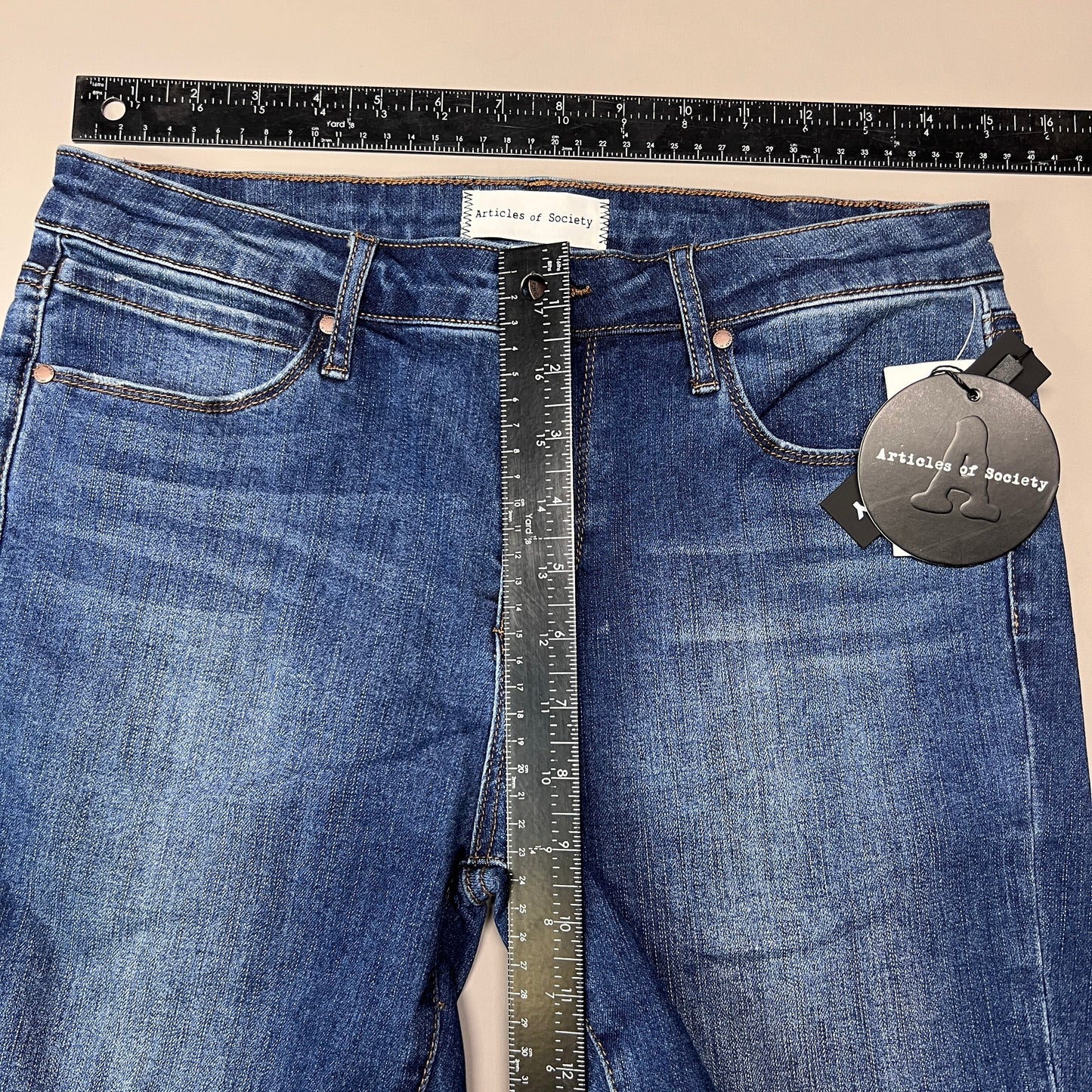 ARTICLES OF SOCIETY Hilo Ripped Denim Jeans Women's Sz 30 Blue 5350PLV-706 (New)