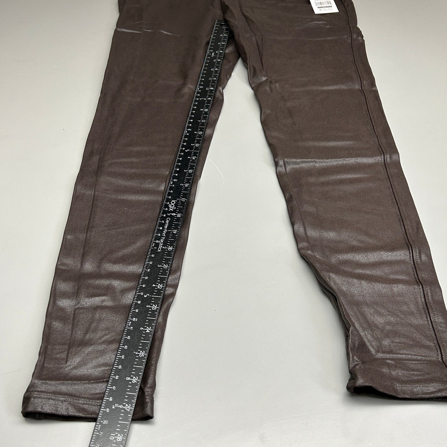 TIME AND TRU Women's Faux Leather Leggings Sz L 12-14 Brown (New)