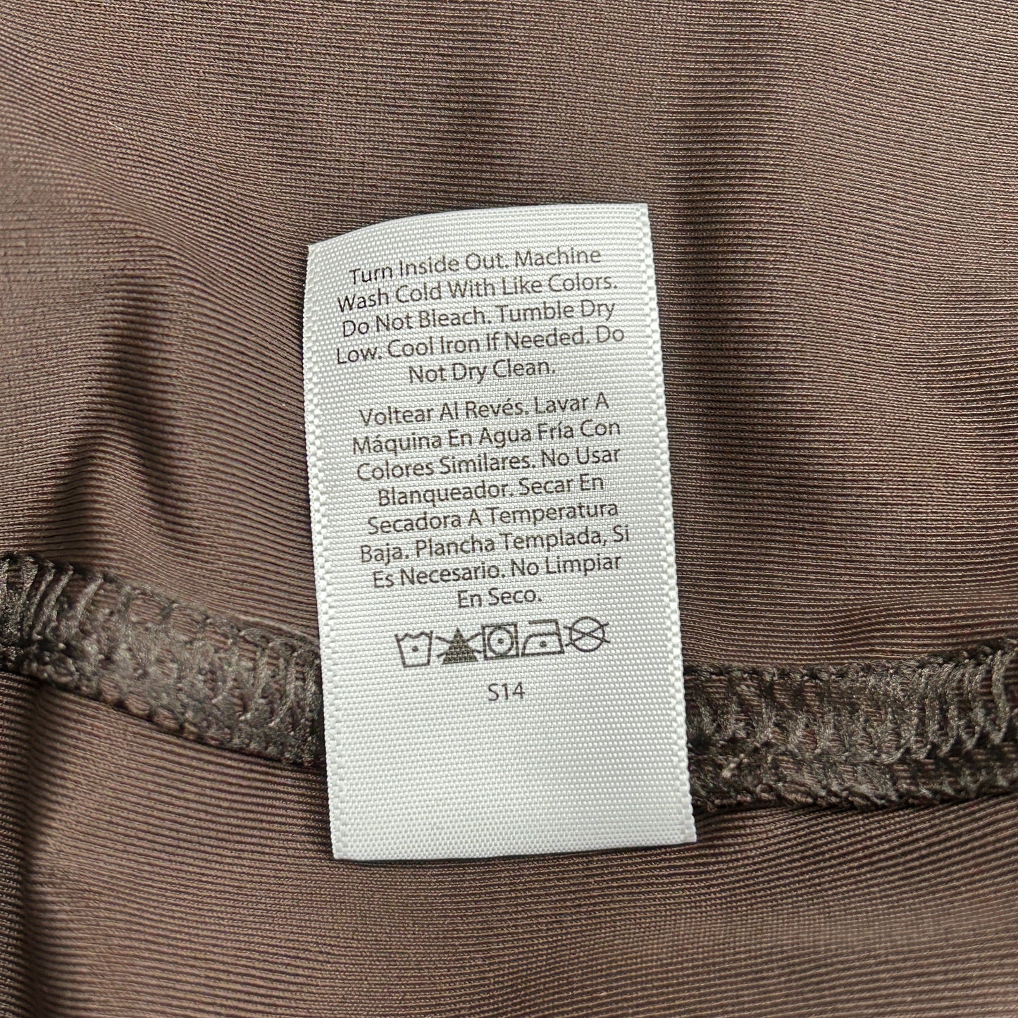 TIME AND TRU Women's Faux Leather Leggings Sz L 12-14 Brown (New)
