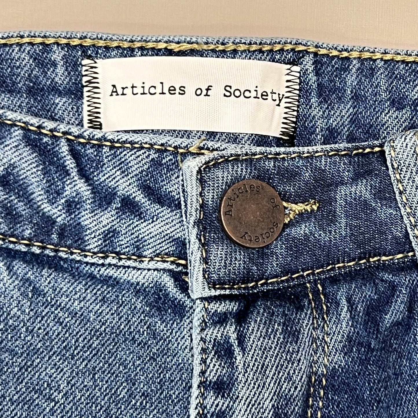 ARTICLES OF SOCIETY OMAO High Rise Denim Jeans Women's Sz 26 Blue 4009TQ3-716 (New)