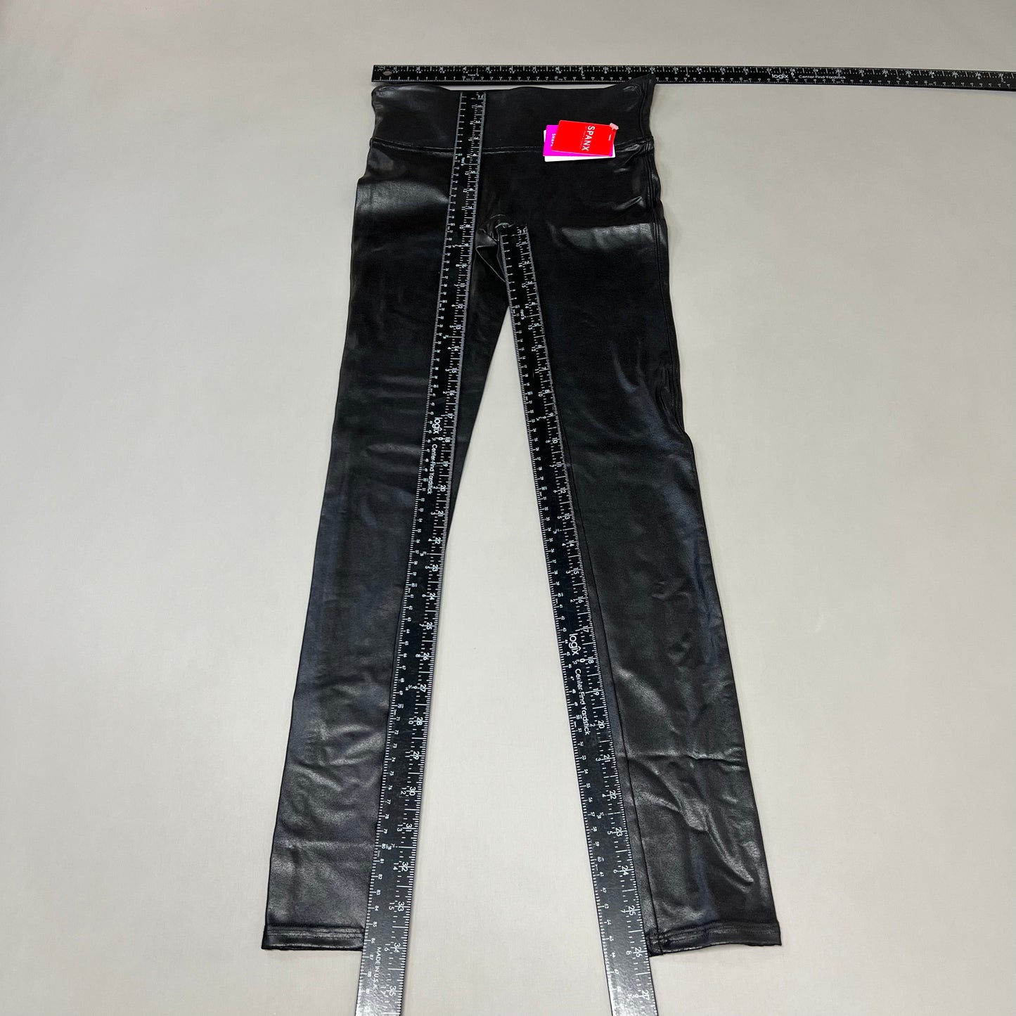 SPANX Faux Leather Leggings Women's Sz XS / TP Black 2437 (New)