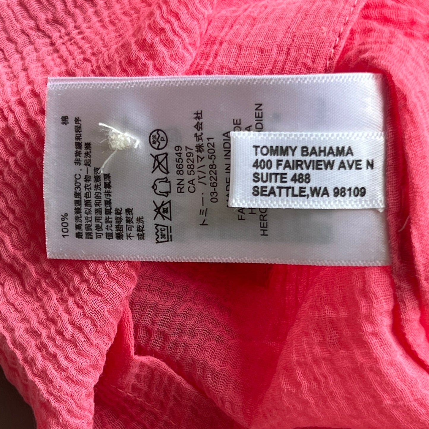 TOMMY BAHAMA Women's Lana Bay Gauze Top 3/4 Sleeve Tutti Frutti Size S (New)