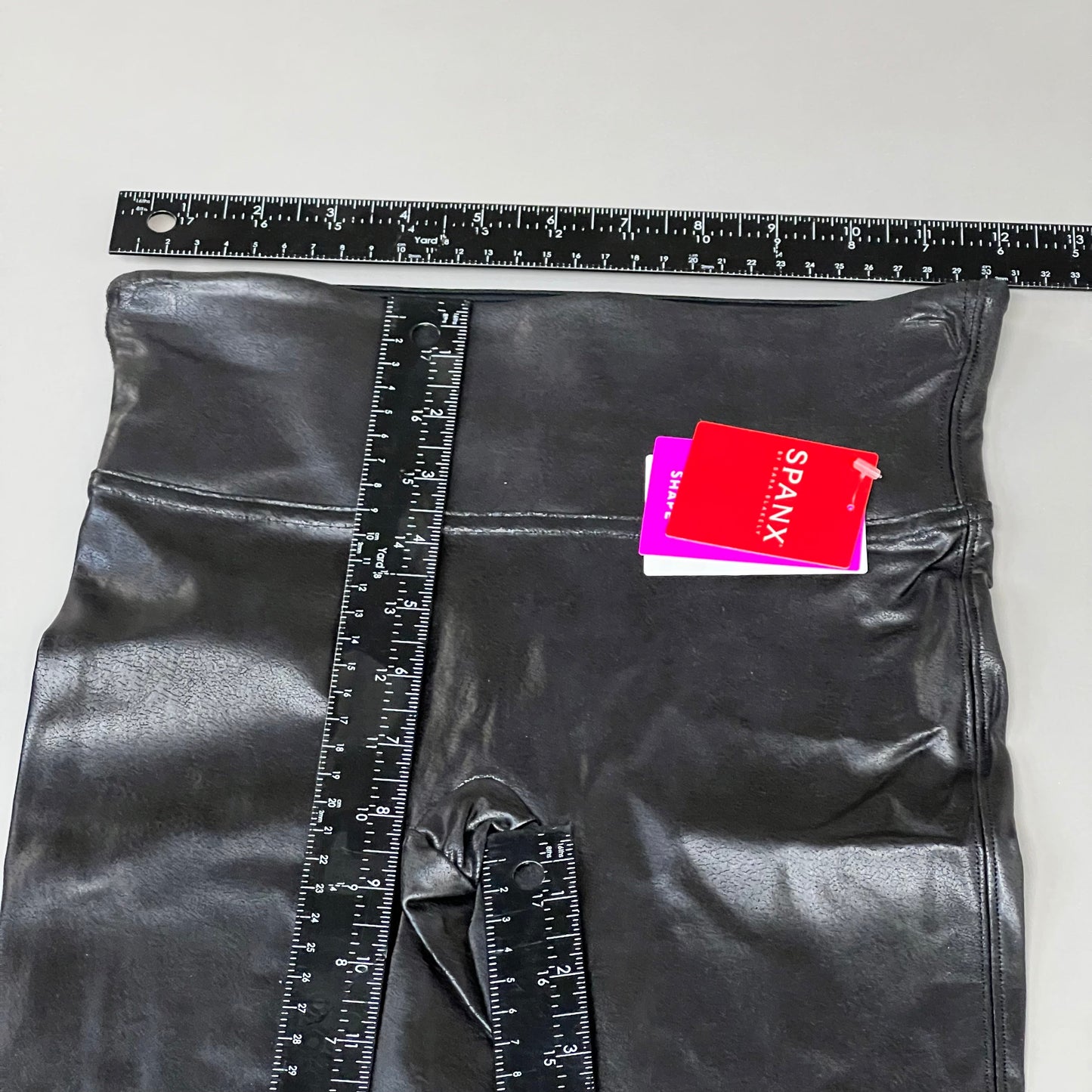 SPANX Faux Leather Leggings Women's Sz XS / TP Black 2437 (New)
