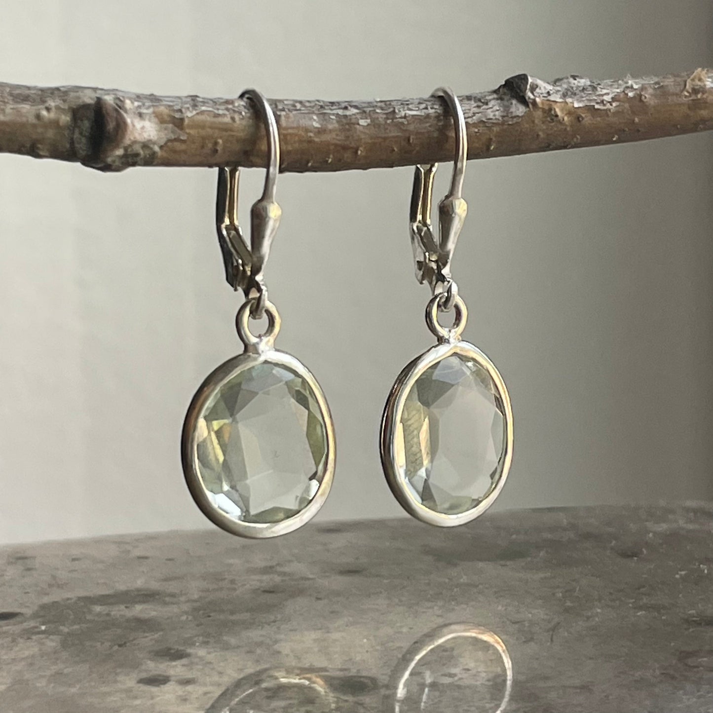 Green Amethyst Danglers