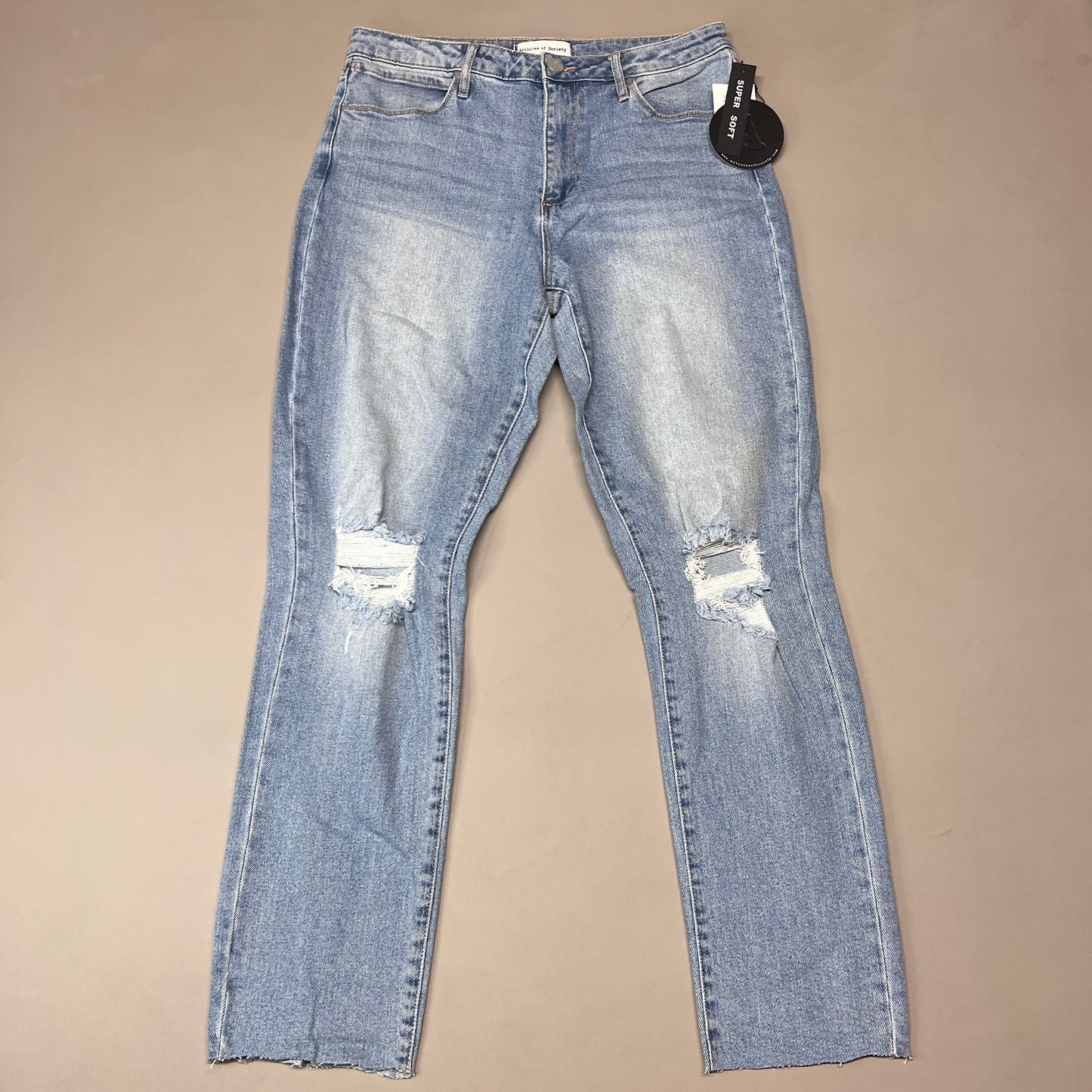 ARTICLES OF SOCIETY Orchidland Ripped Denim Jeans Women's Sz 28 Blue 4009TQ3-717 (New)