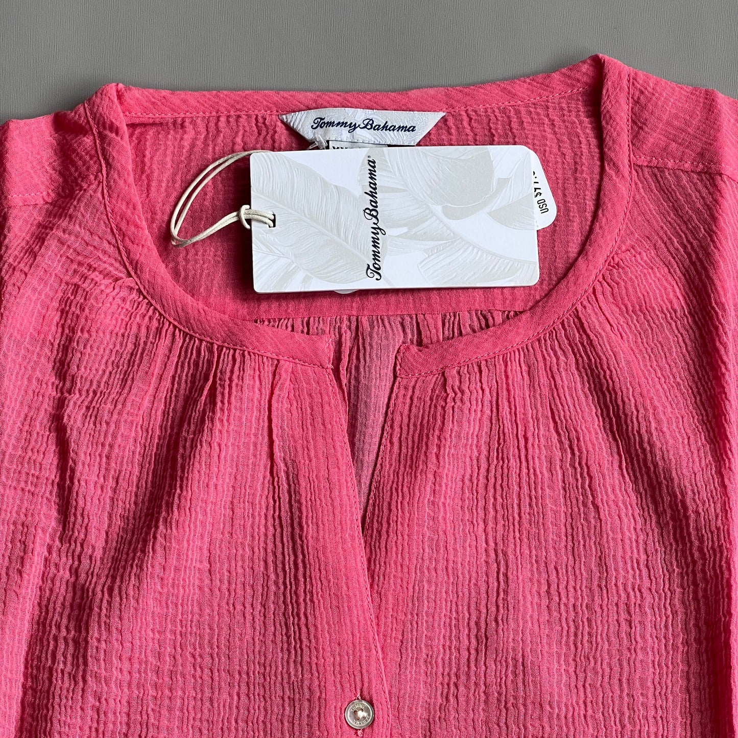TOMMY BAHAMA Women's Lana Bay Gauze Top 3/4 Sleeve Tutti Frutti Size S (New)