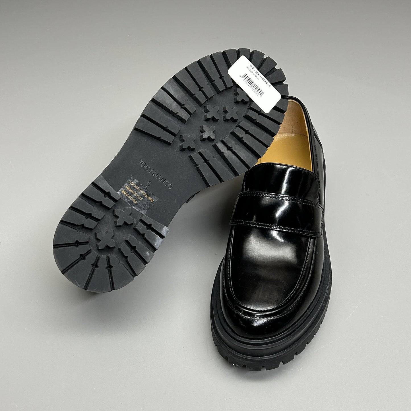 TONY BIANCO Wiz Black Hi Shine Casual Shoes Women's Sz 6 (New)