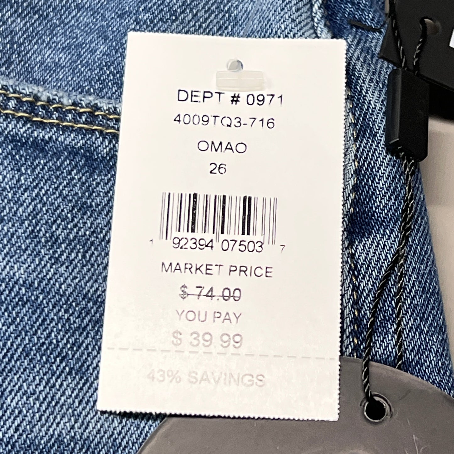ARTICLES OF SOCIETY OMAO High Rise Denim Jeans Women's Sz 26 Blue 4009TQ3-716 (New)