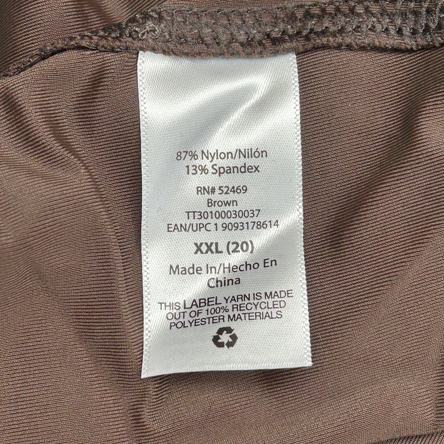 TIME AND TRU Women's Faux Leather Leggings Sz XXL 20 Brown (New)