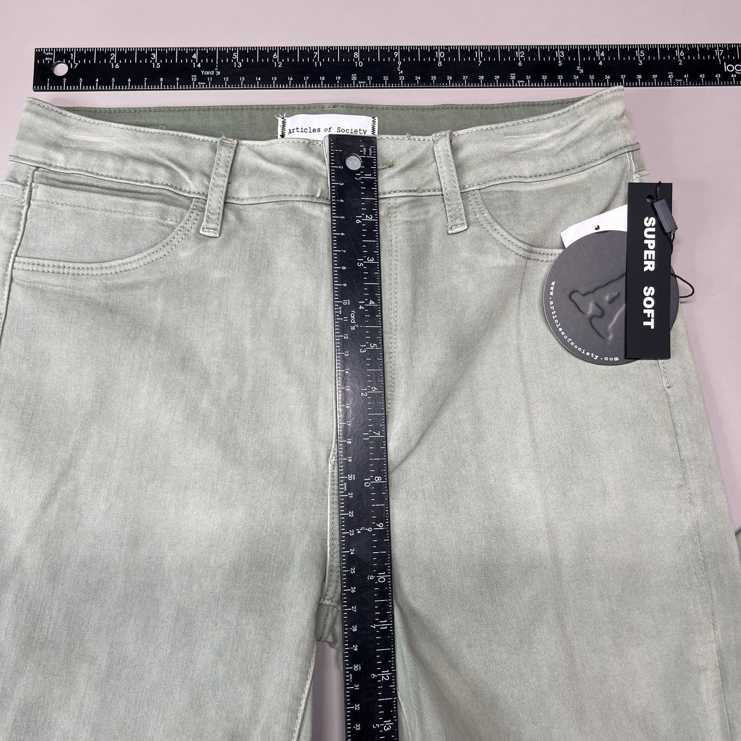 ARTICLES OF SOCIETY London Cropped Flare Pants In Lihue Women's Sz 28 Olive 5056CR-722 (New)