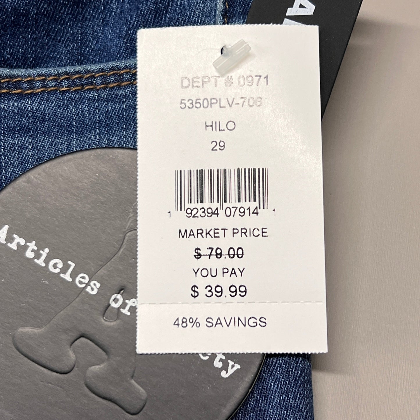 ARTICLES OF SOCIETY Hilo Ripped Denim Jeans Women's Sz 29 Blue 5350PLV-706 (New)