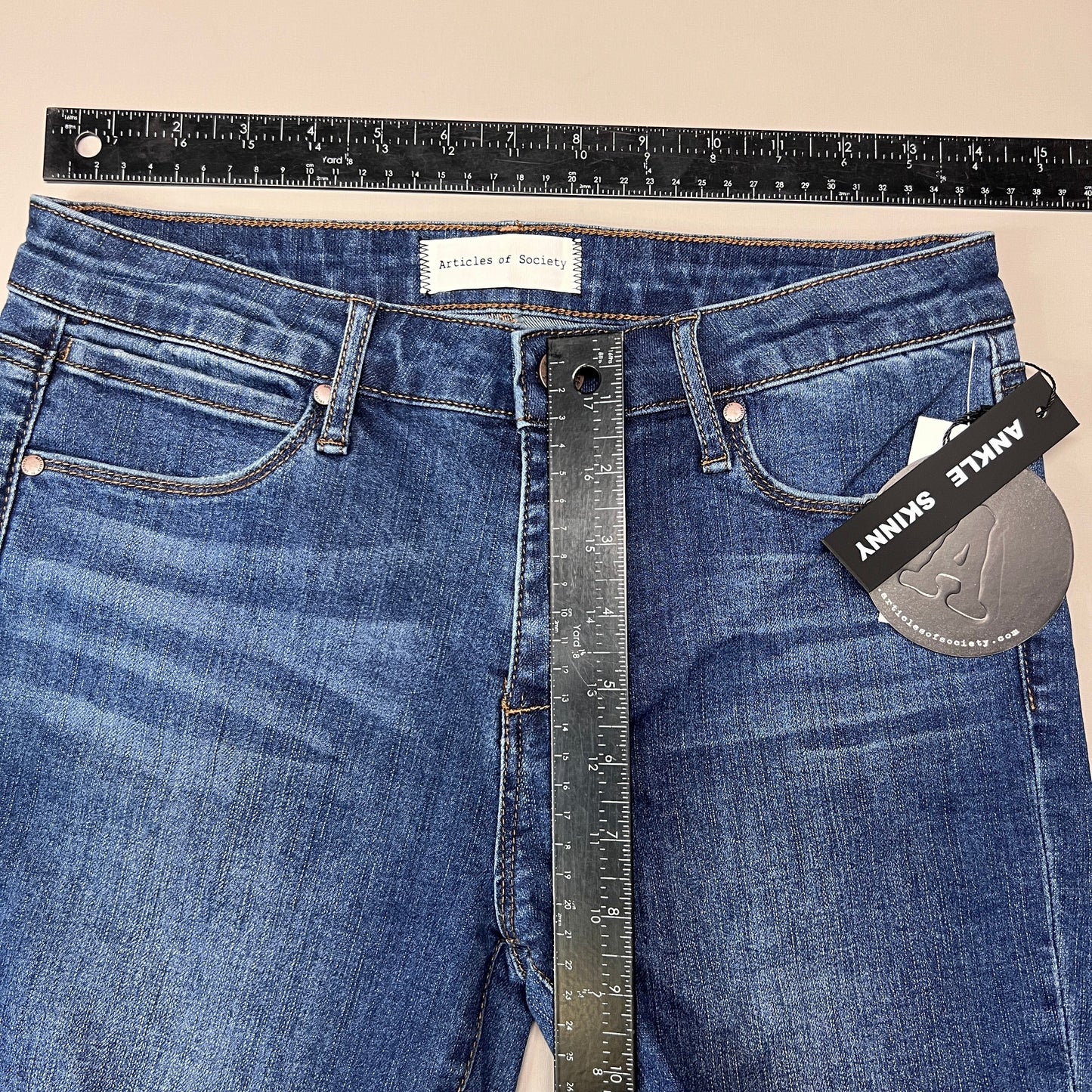 ARTICLES OF SOCIETY Hilo Ripped Denim Jeans Women's Sz 27 Blue 5350PLV-706 (New)