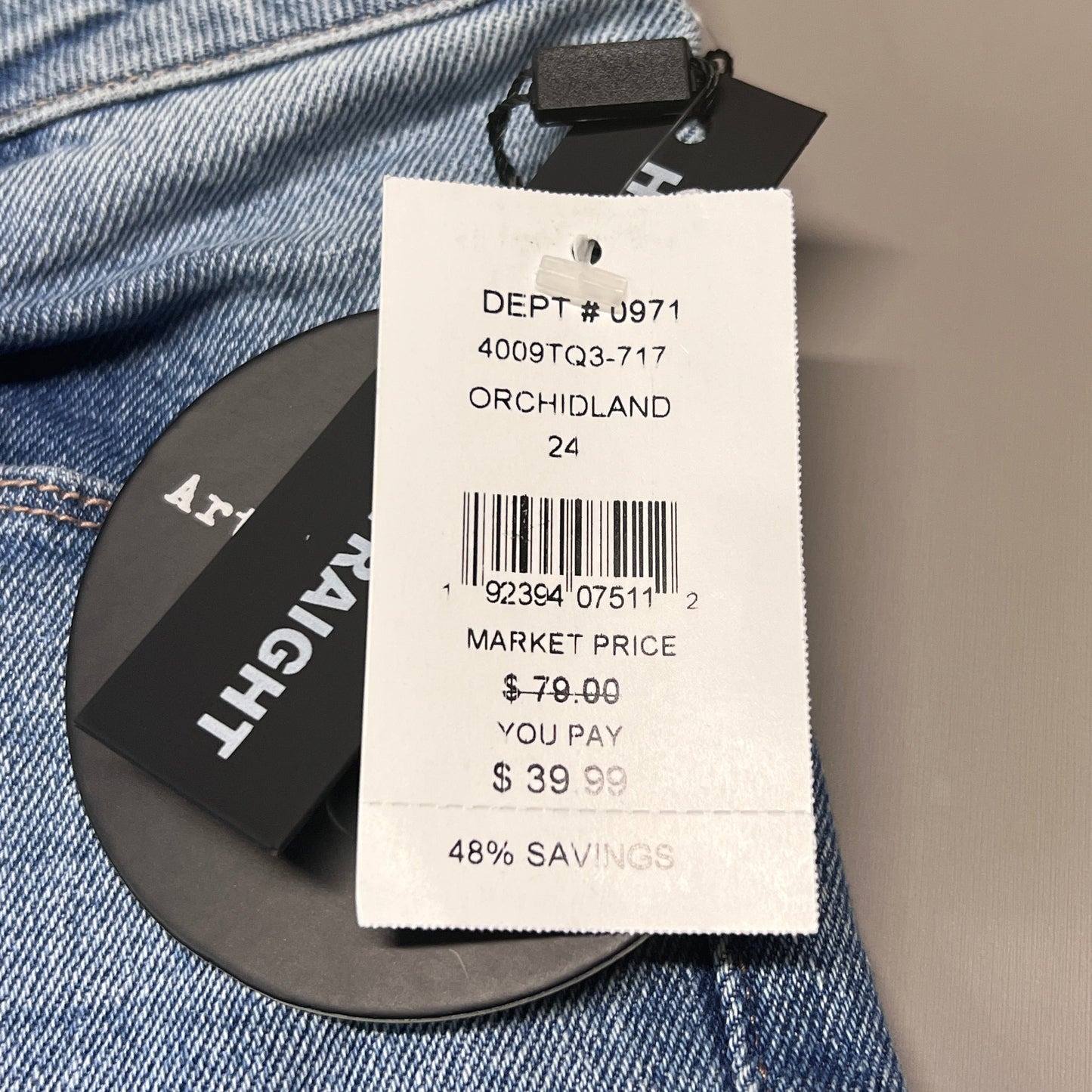 ARTICLES OF SOCIETY Orchidland Ripped Denim Jeans Women's Sz 24 Blue 4009TQ3-717 (New)