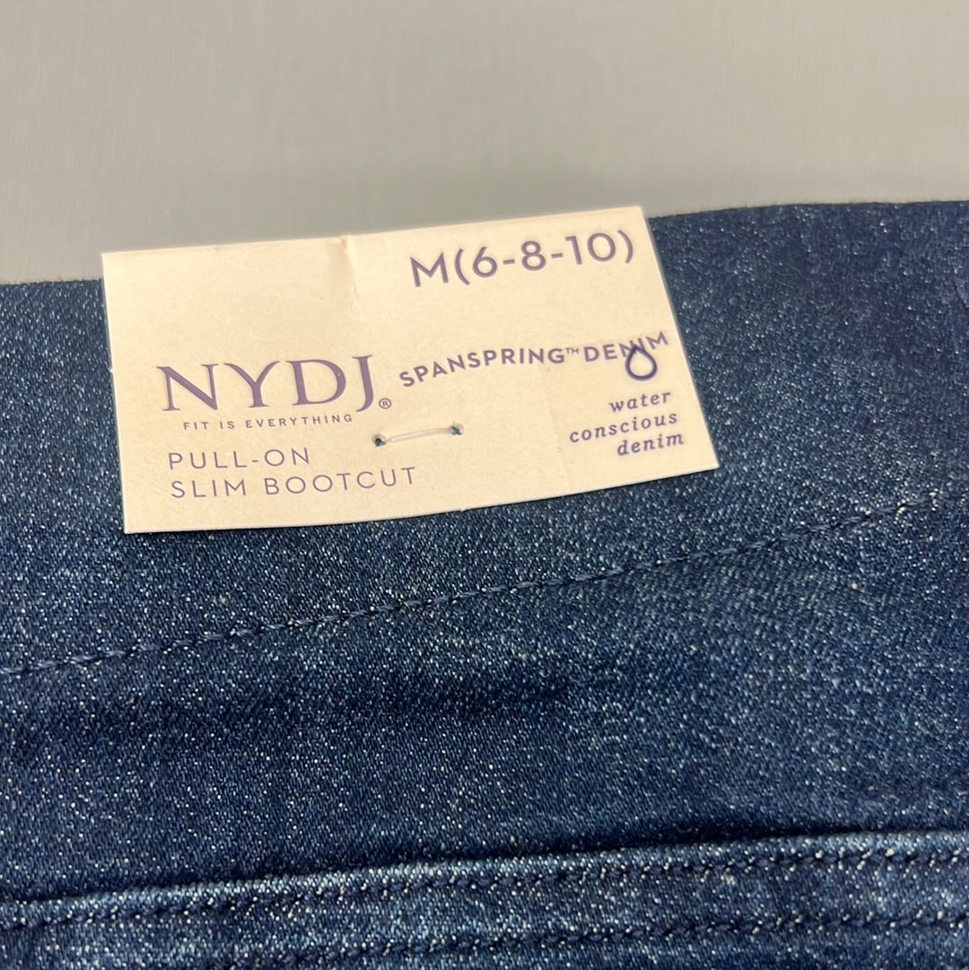 NYDJ Pull On Slim Boot Spanspring Denim Jeans Women's Sz M Kenzie MMNS8524 (new)