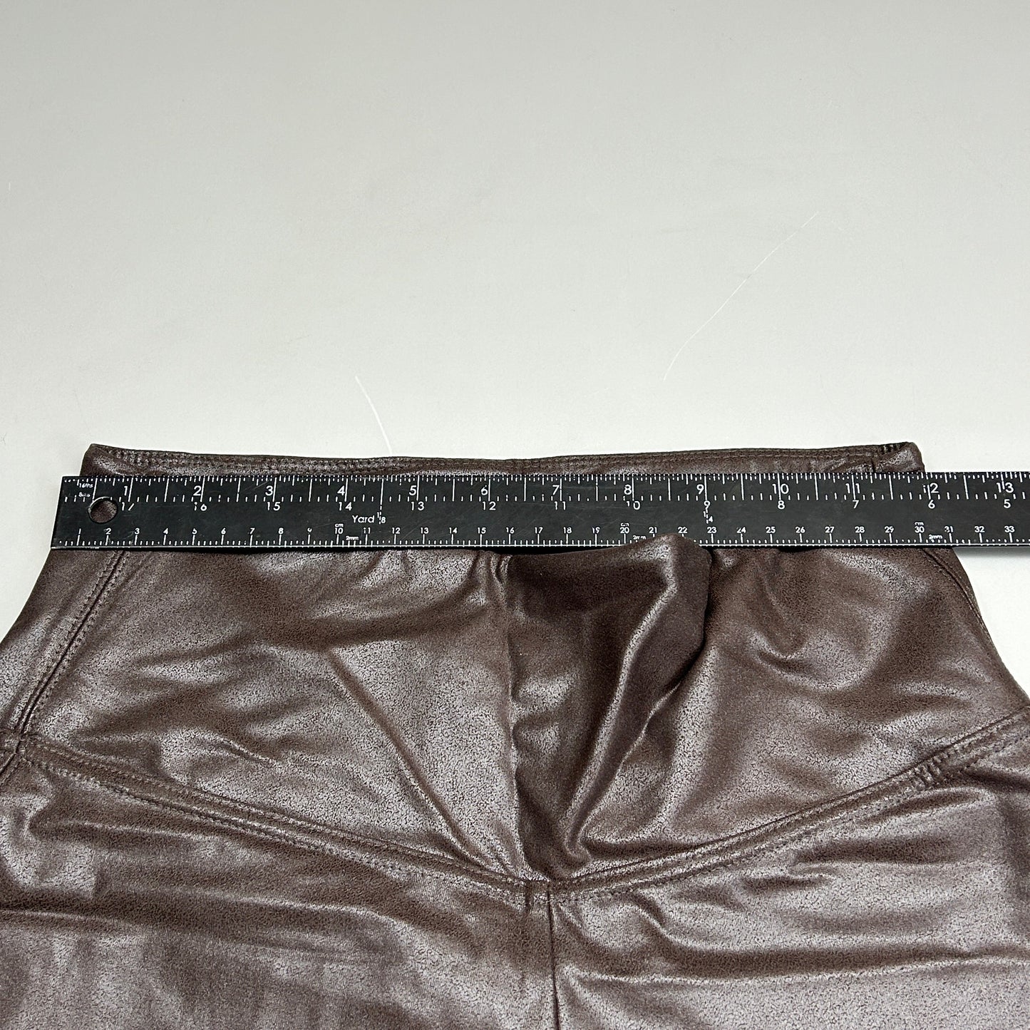 TIME AND TRU Women's Faux Leather Leggings Sz S 4-6 Brown (New)