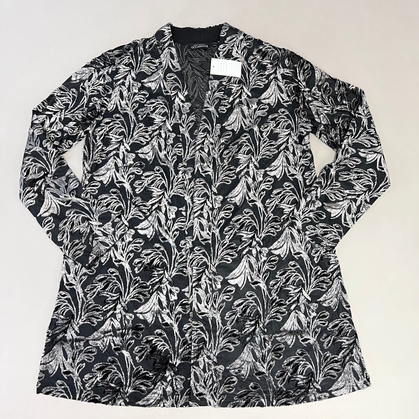 SUSAN GRAVER Knit Cardigan & Tank Set Women's Sz XL Grey / Black A384258F19670 (New)