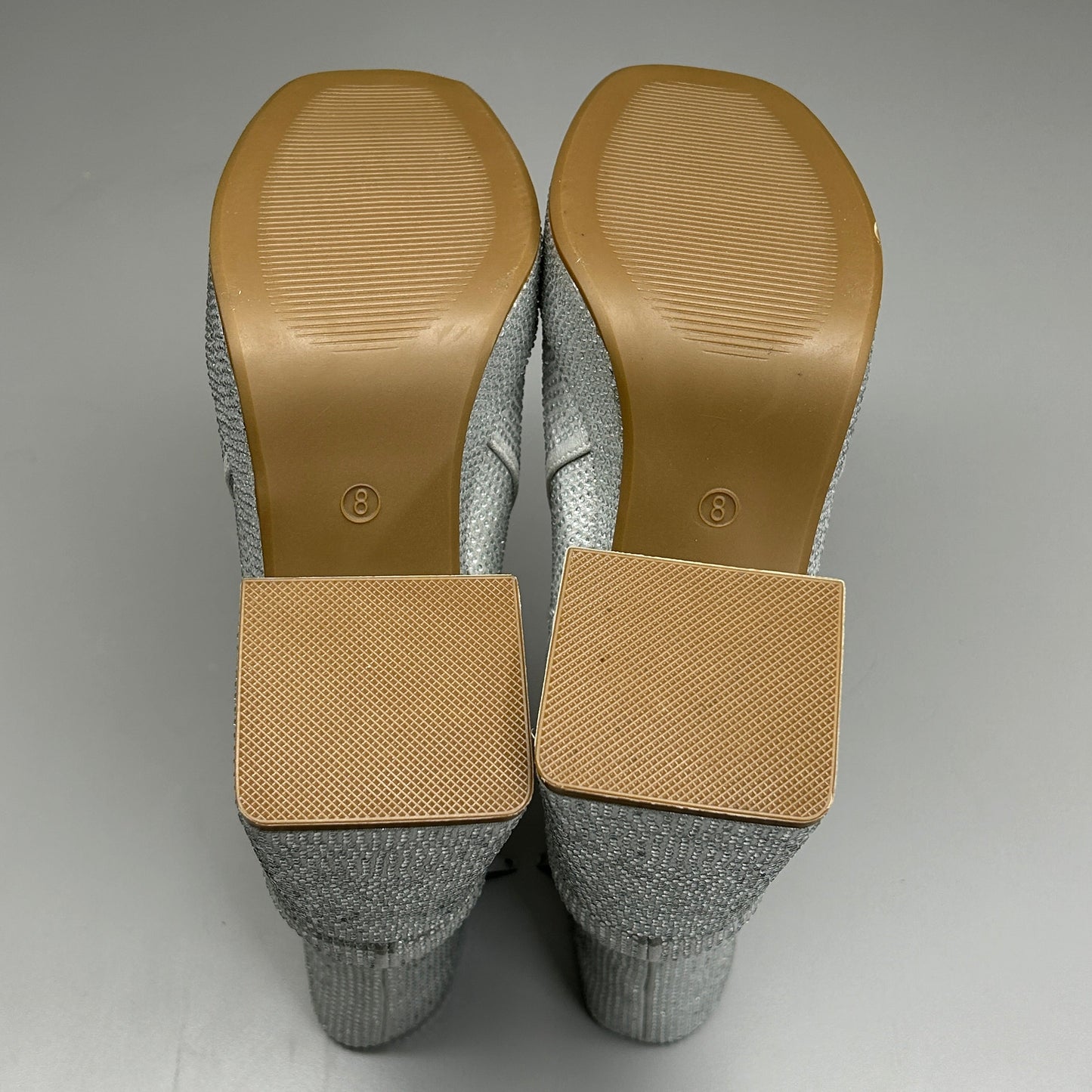 MIA Iva Silver Stone Heeled Boots Women's Sz 9.5 Silver GS1253108 (New)