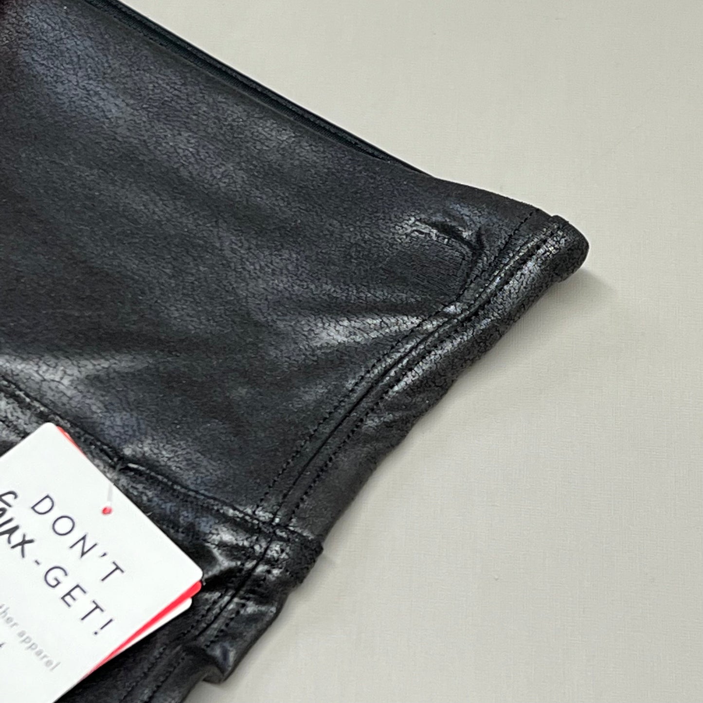 SPANX Faux Leather Leggings Women's Sz XS / TP Black 2437 (New)