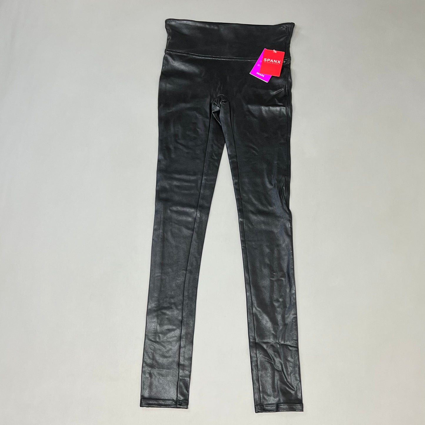 SPANX Faux Leather Leggings Women's Sz XS / TP Black 2437 (New)
