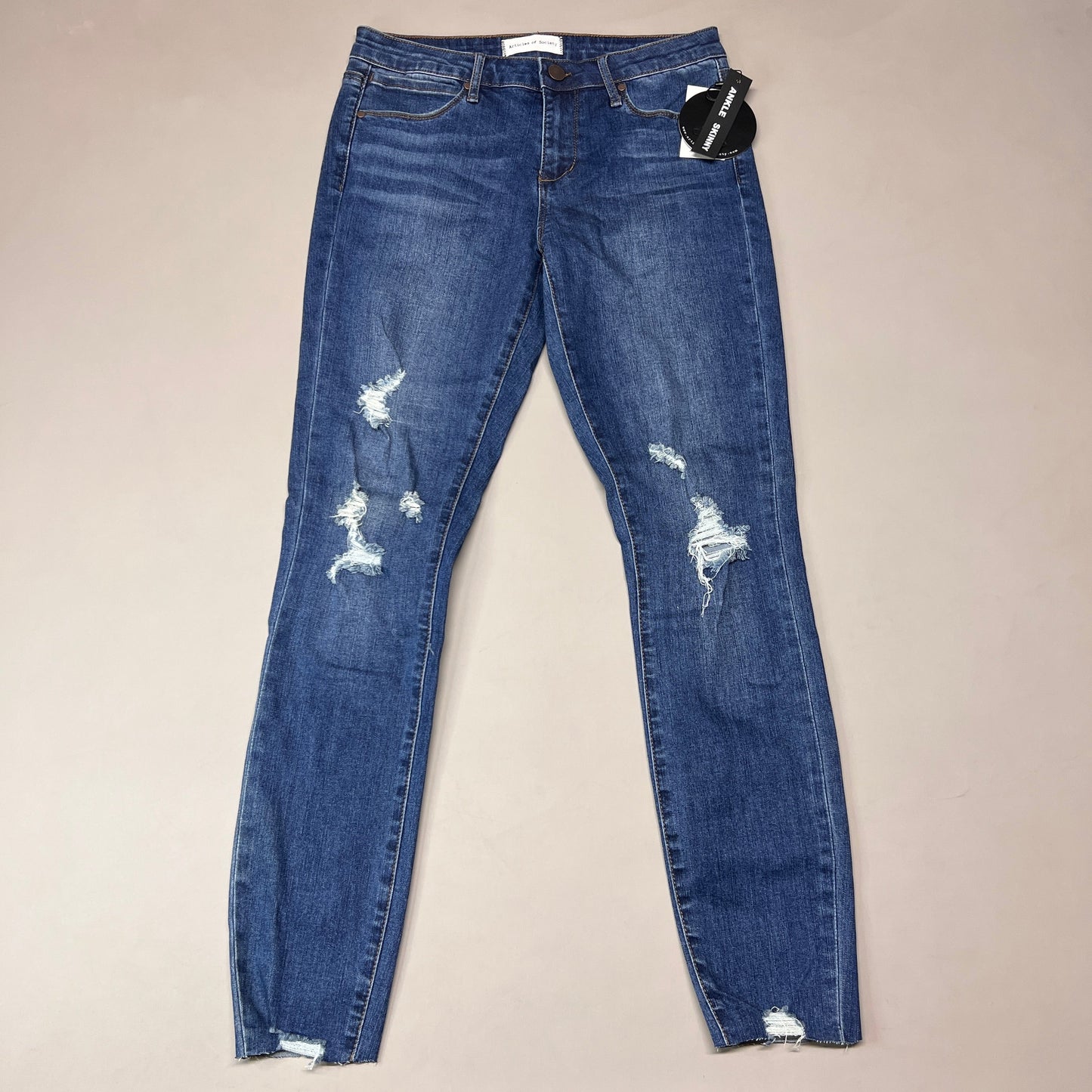 ARTICLES OF SOCIETY Hilo Ripped Denim Jeans Women's Sz 27 Blue 5350PLV-706 (New)